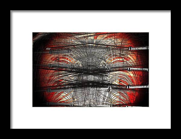 Abstract Framed Print featuring the digital art Champange Congos by Joshua David Moore
