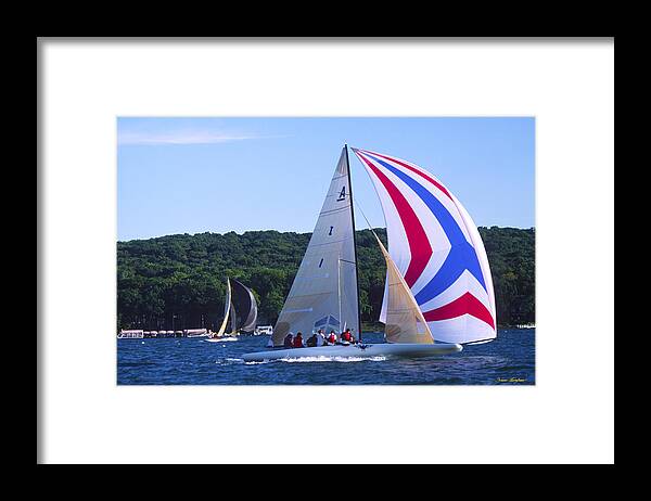 Sailboat Framed Print featuring the photograph Champs - Lake Geneva Wisconsin by Bruce Thompson