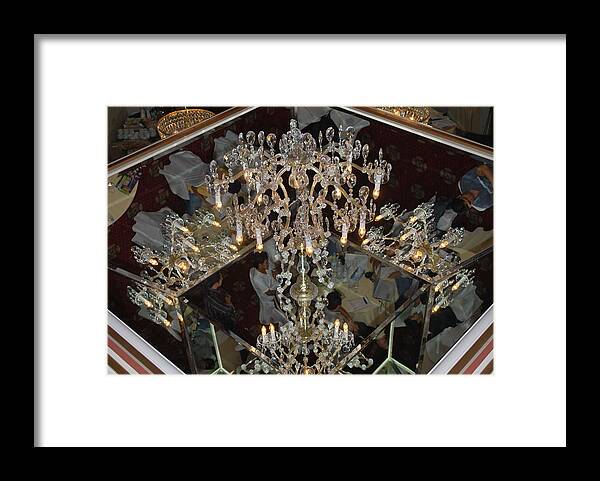 Chandelier Framed Print featuring the photograph Chandelier by Kleon Modero