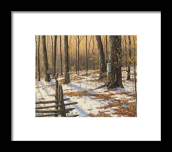 Landscape Framed Print featuring the painting Changing Seasons by Jake Vandenbrink