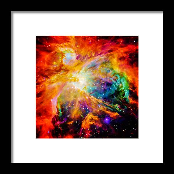 Spitzer Space Telescope Framed Print featuring the photograph Chaos in Orion by Britten Adams