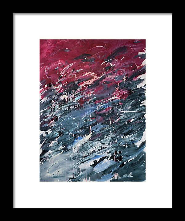 Art Framed Print featuring the painting Chaos Serie, I by Daniel Hannih