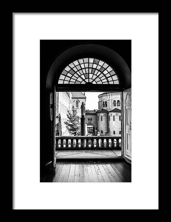 Chapel Framed Print featuring the photograph Chapel Door by Rebekah Zivicki