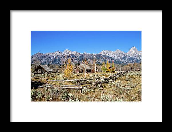 Tetons Framed Print featuring the photograph Chapel view by Shirley Mitchell