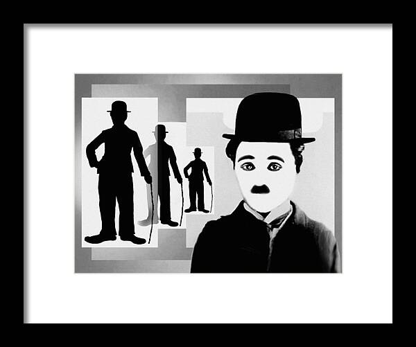 Chaplin Framed Print featuring the digital art Chaplin, Charlie Chaplin by Hartmut Jager