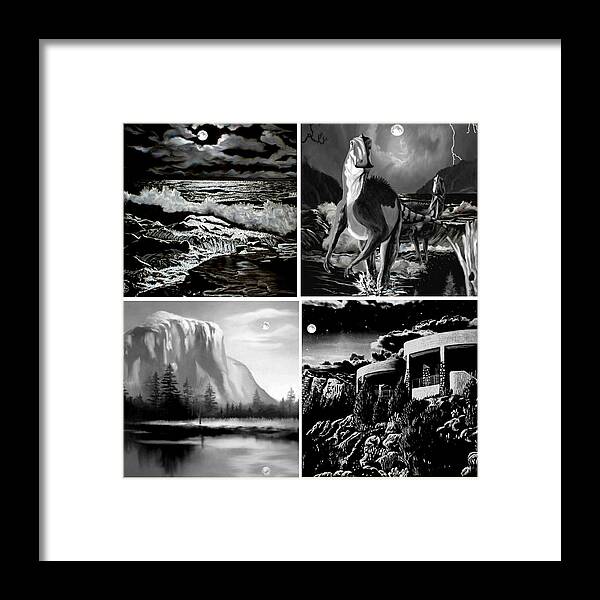 Love Framed Print featuring the painting Charcoal gallery by Ron Chambers