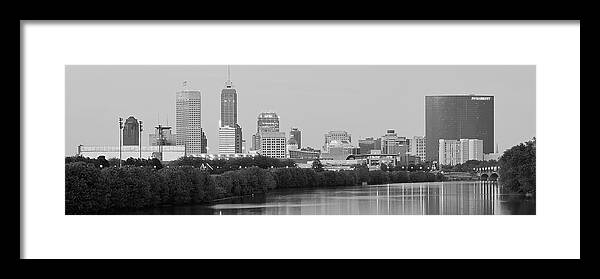Indianapolis Framed Print featuring the photograph Charcoal Indianapolis by Frozen in Time Fine Art Photography
