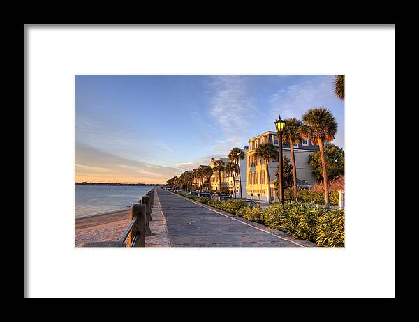 Charleston East Battery Row Sunrise Framed Print featuring the photograph Charleston East Battery Row Sunrise by Dustin K Ryan