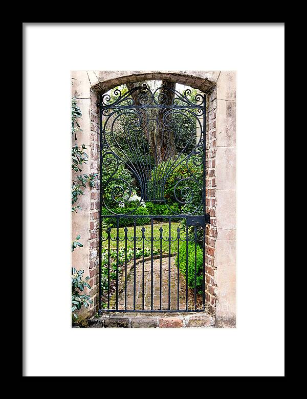 Charleston Garden Framed Print featuring the photograph Charleston Gated Garden by Dawna Moore Photography