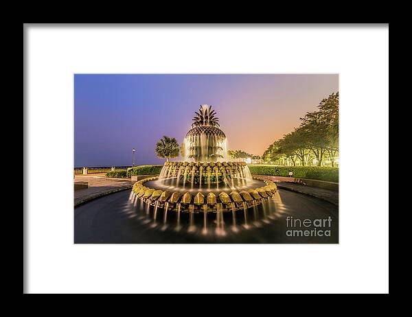 Charleston Framed Print featuring the photograph Charleston Pineapple Fountain by Robert Loe