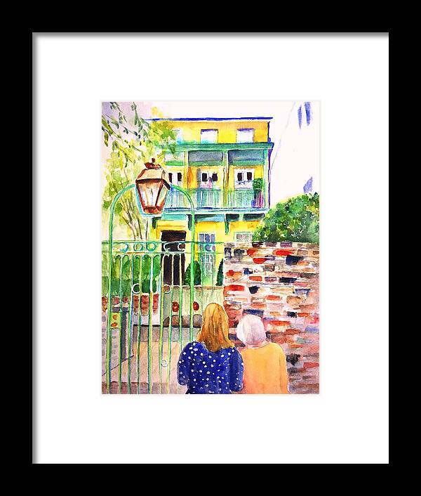 Charleston Framed Print featuring the painting Charleston South Carolina Single House by Carlin Blahnik CarlinArtWatercolor