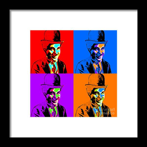 Charlie Framed Print featuring the photograph Charlie Chaplin Four 20130212 by Wingsdomain Art and Photography
