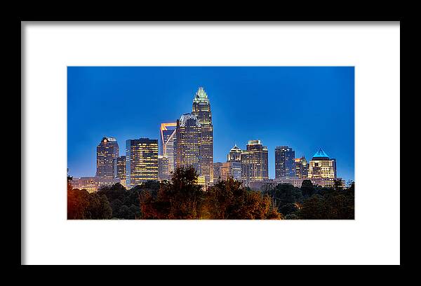 Charlotte Framed Print featuring the photograph Charlotte View From Cordelia Park by Alex Grichenko