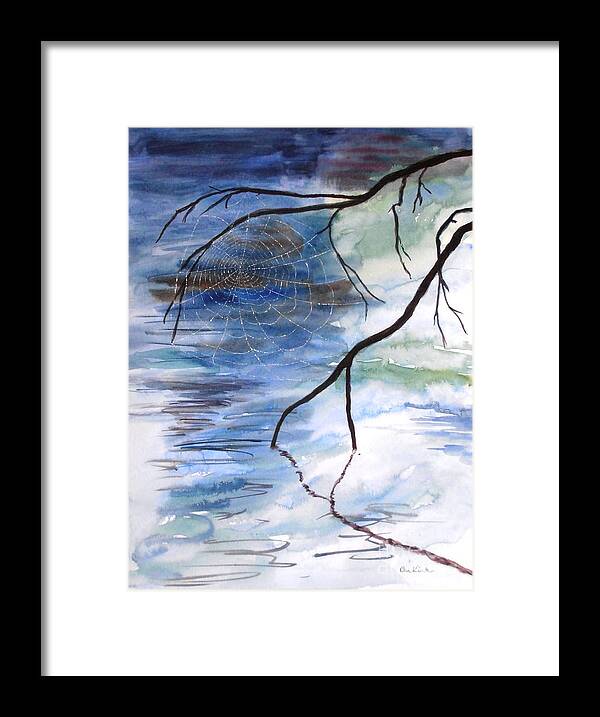Water Framed Print featuring the painting Charlotte's Web by Diane Kirk