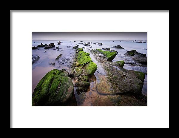 Ocean Framed Print featuring the photograph Chasing the Dragons by Dominique Dubied