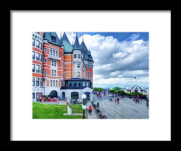 Architecture Framed Print featuring the photograph Chateau Frontenac by David Thompsen