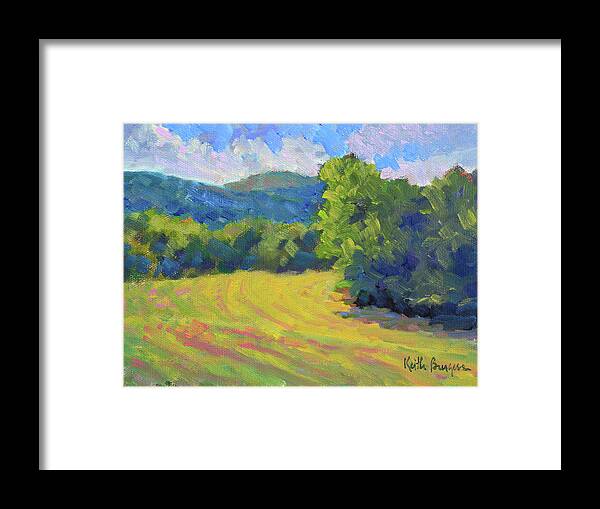 Landscape Framed Print featuring the painting Chateau Meichtry View by Keith Burgess