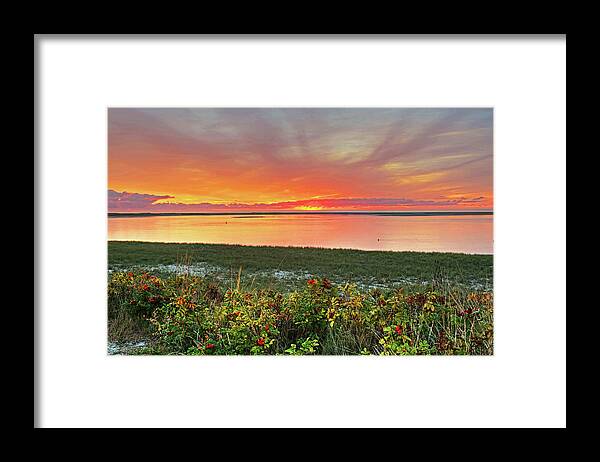 Chatham Framed Print featuring the photograph Chatham MA Cape Cod Sunrise Beach by Toby McGuire