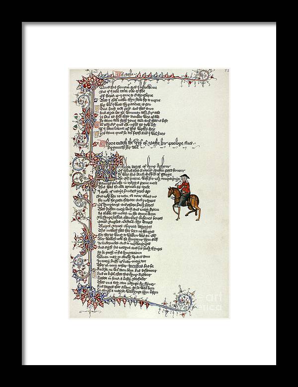  Framed Print featuring the painting Chaucer: Canterbury Tales by Granger