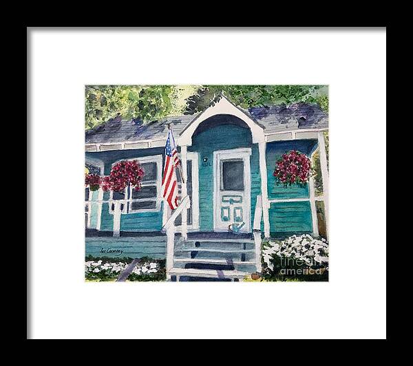 Historical Chautauqua Cottage Framed Print featuring the painting Chautauqua Cottage 2 by Sue Carmony