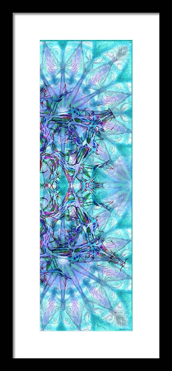 Chay Framed Print featuring the digital art Chay is alive-triptych part 3 by Sandrine Kespi