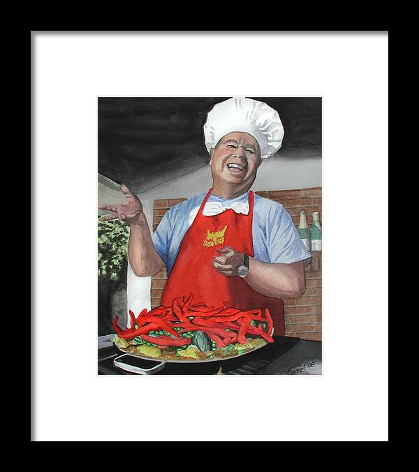 Paella Framed Print featuring the painting Chef Fernando by Ferrel Cordle