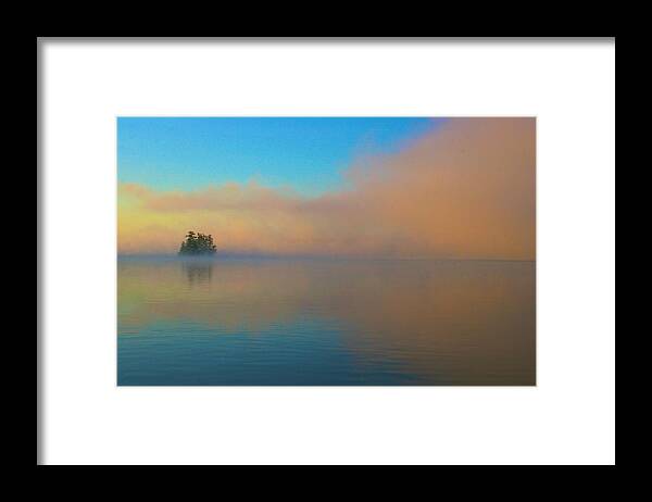  Framed Print featuring the photograph Cherry Island in Misty Sunrise by Polly Castor