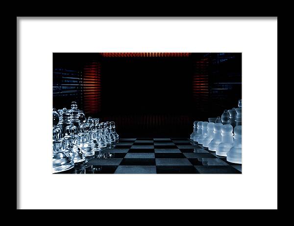 Chess Framed Print featuring the photograph Chess Game Performed By Artificial Intelligence by Christian Lagereek