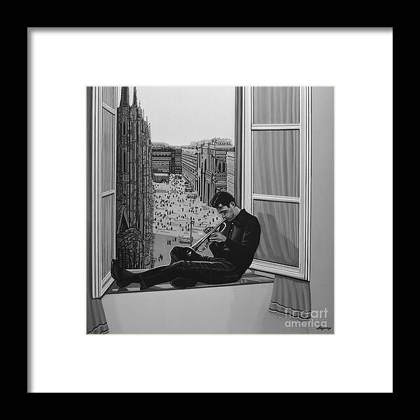 Chet Baker Framed Print featuring the painting Chet Baker by Paul Meijering