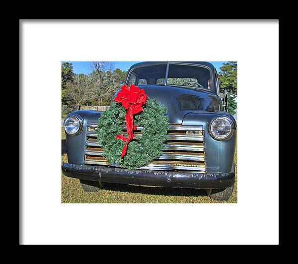 Victor Montgomery Framed Print featuring the photograph Chevy Christmas by Vic Montgomery