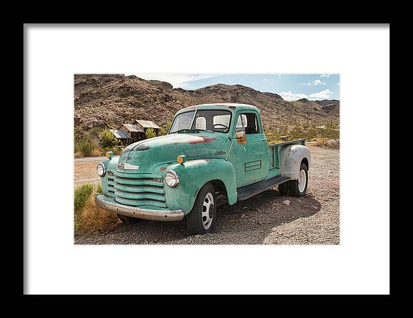 Nelson Framed Print featuring the photograph Chevy Truck In The Desert by Kristia Adams