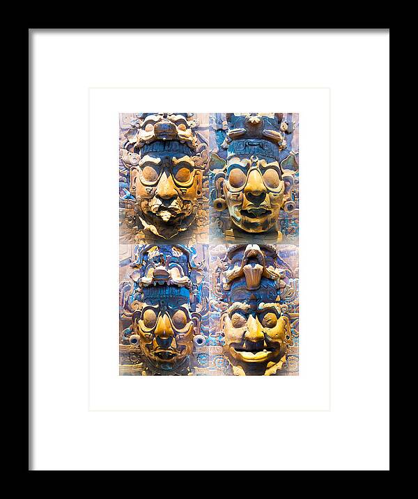 Aztec Framed Print featuring the photograph Chiapas Elders by John Bartosik