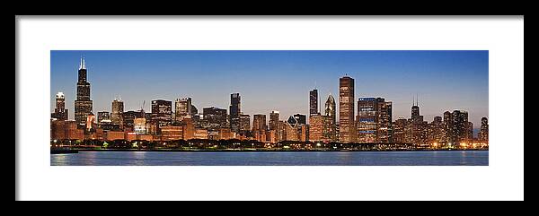 Chicago Framed Print featuring the photograph Chicago 2011 Skyline by Donald Schwartz