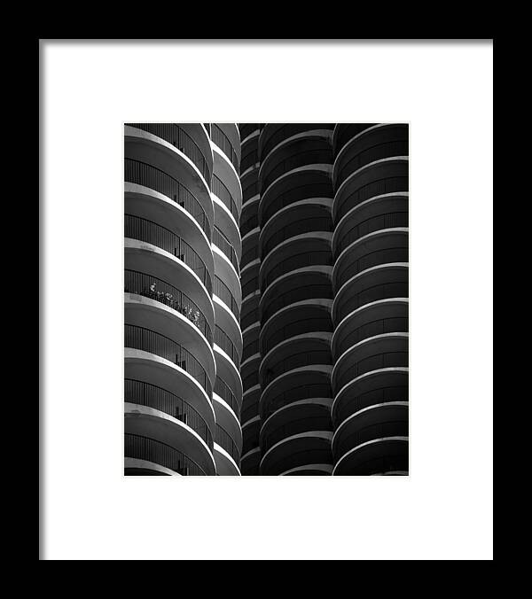 Chicago Framed Print featuring the photograph Chicago Abstract Black and White by Matt Hammerstein
