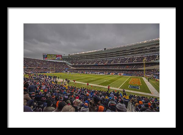Chicago Bears Framed Print featuring the photograph Chicago Bears Soldier Field 7858 by David Haskett II