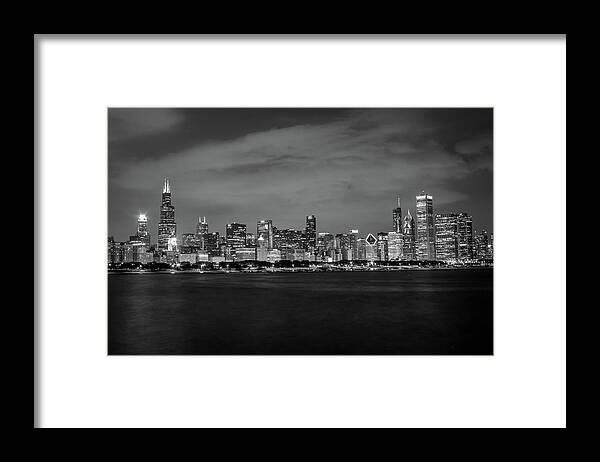  Framed Print featuring the photograph Chicago BW by Tony HUTSON