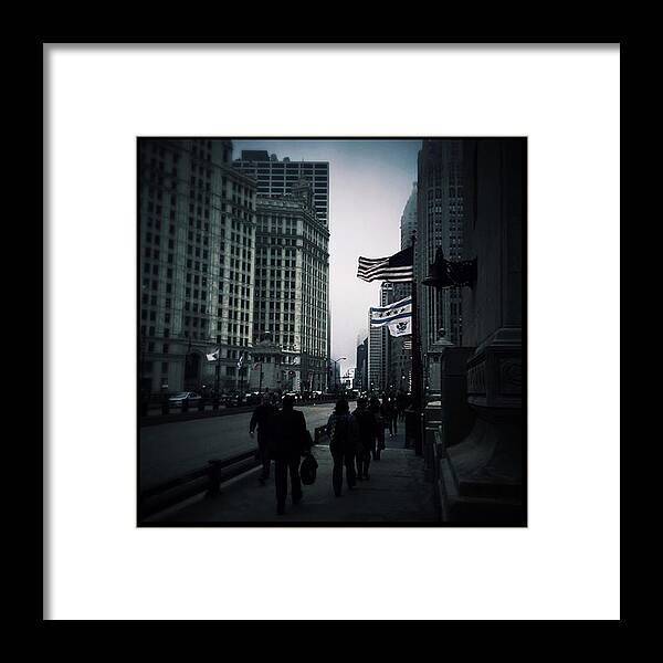 Illinois Framed Print featuring the photograph Chicago City Fog by Frank J Casella