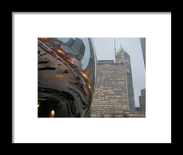 Cloud Gate Framed Print featuring the photograph Chicago Cloud Gate. Reflections by Ausra Huntington nee Paulauskaite