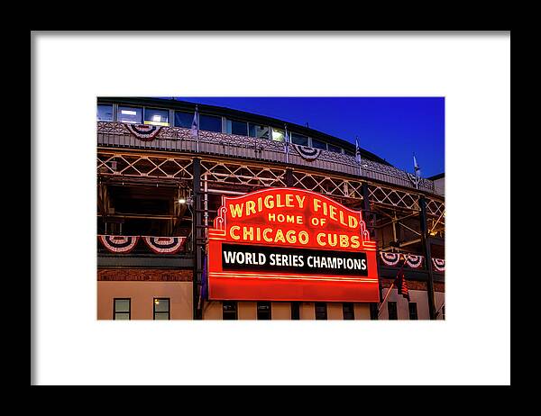 Chicago Cubs Win Framed Print by Andrew Soundarajan - Fine Art America