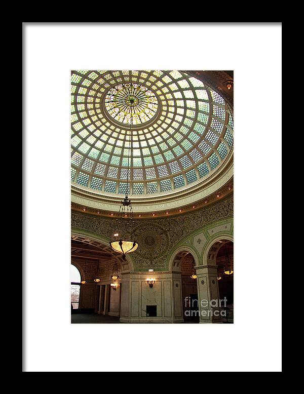 Art Framed Print featuring the photograph Chicago Cultural Center Dome by David Levin