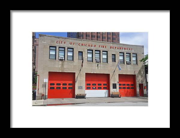 Chicago Framed Print featuring the photograph Chicago Fire by Daniel Ness