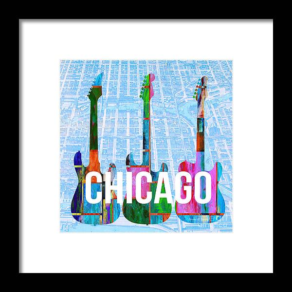 Chicago Framed Print featuring the painting Chicago Music Scene by Edward Fielding