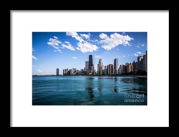 2012 Framed Print featuring the photograph Chicago Skyline Photo with Hancock Building by Paul Velgos