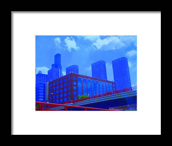 Cityscape Framed Print featuring the photograph Chicago the city of blues by Julie Lueders 