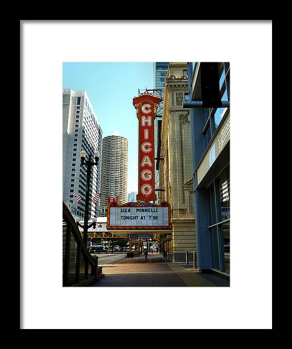 Chicago Theater Marquee Framed Print featuring the photograph Chicago Theater - 1 by Ely Arsha