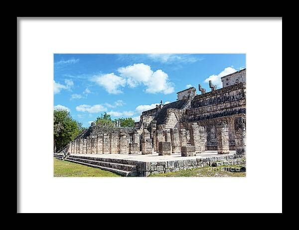 Chichen Itza Framed Print featuring the photograph Chichen Itza Temple of the Warriors by Jess Kraft