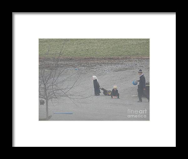 Amish Framed Print featuring the photograph Children at Play by Christine Clark