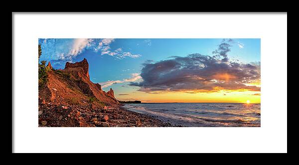 Chimney Bluffs Framed Print featuring the photograph Chimney Bluffs by Mark Papke
