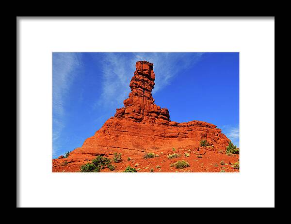 Chimney Rock Framed Print featuring the photograph Chimney Rock by Greg Norrell
