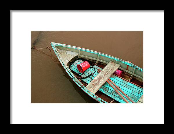China Camp Framed Print featuring the photograph China Camp Boat by Suzanne Lorenz